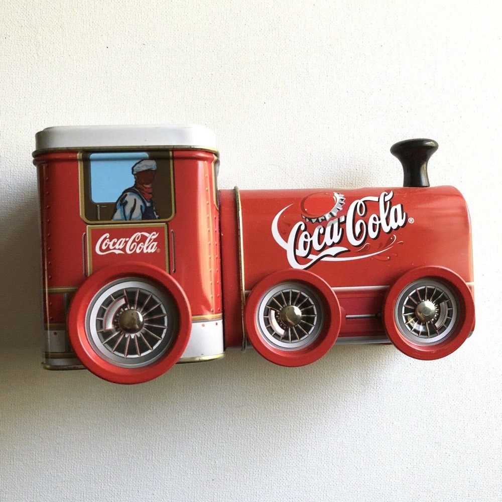Vintage Coca-Cola Train Engine Tin The Wheels Roll